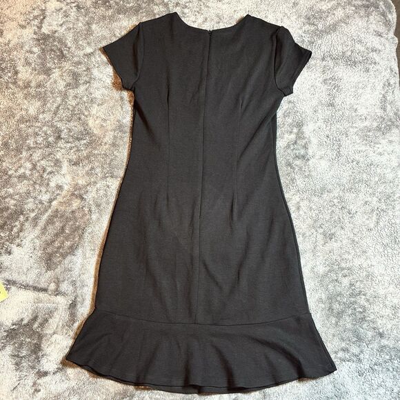 Ann Taylor Loft Women Cap Sleeve Ruffled Flounce Dress NWT $ 80 Size 0 Petite - Picture 2 of 5